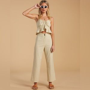 Billabong Beige Checkered Pants